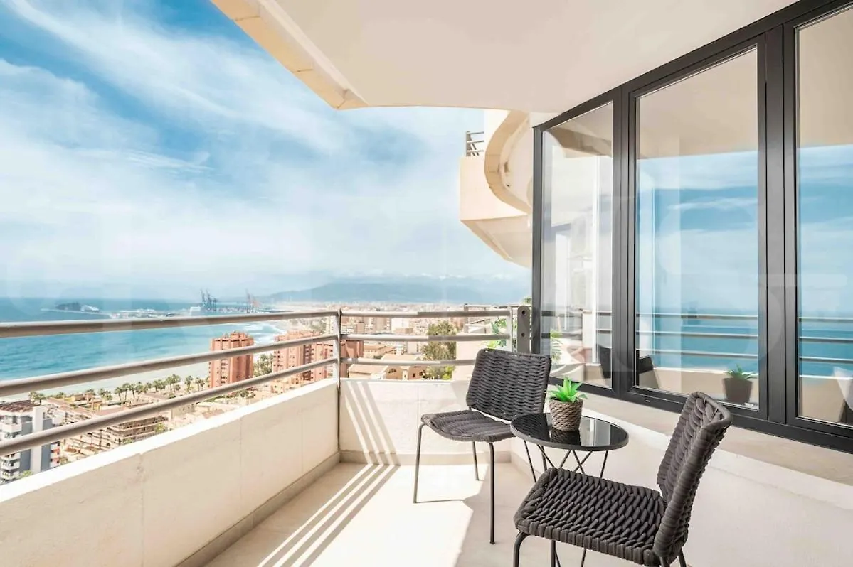 马拉加Hillside Gem, Panoramic Sea Views And 2 Terraces Rems公寓 公寓 马拉加